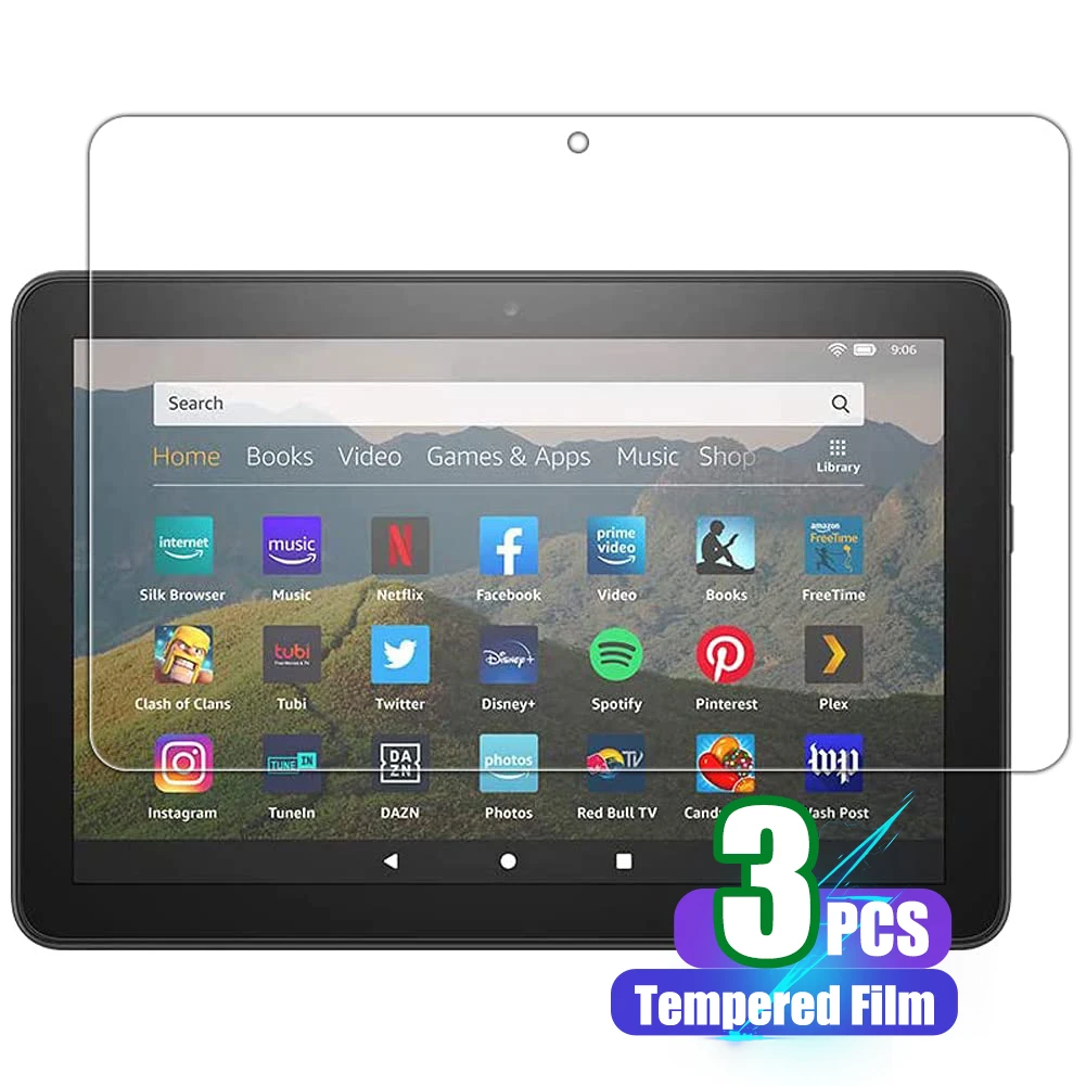 Screen Protector for All-New Fire HD 8/Fire HD 8 Plus/Fire HD 8 Kids Tablet 12th 10th Gen 2022 2020 Released 8