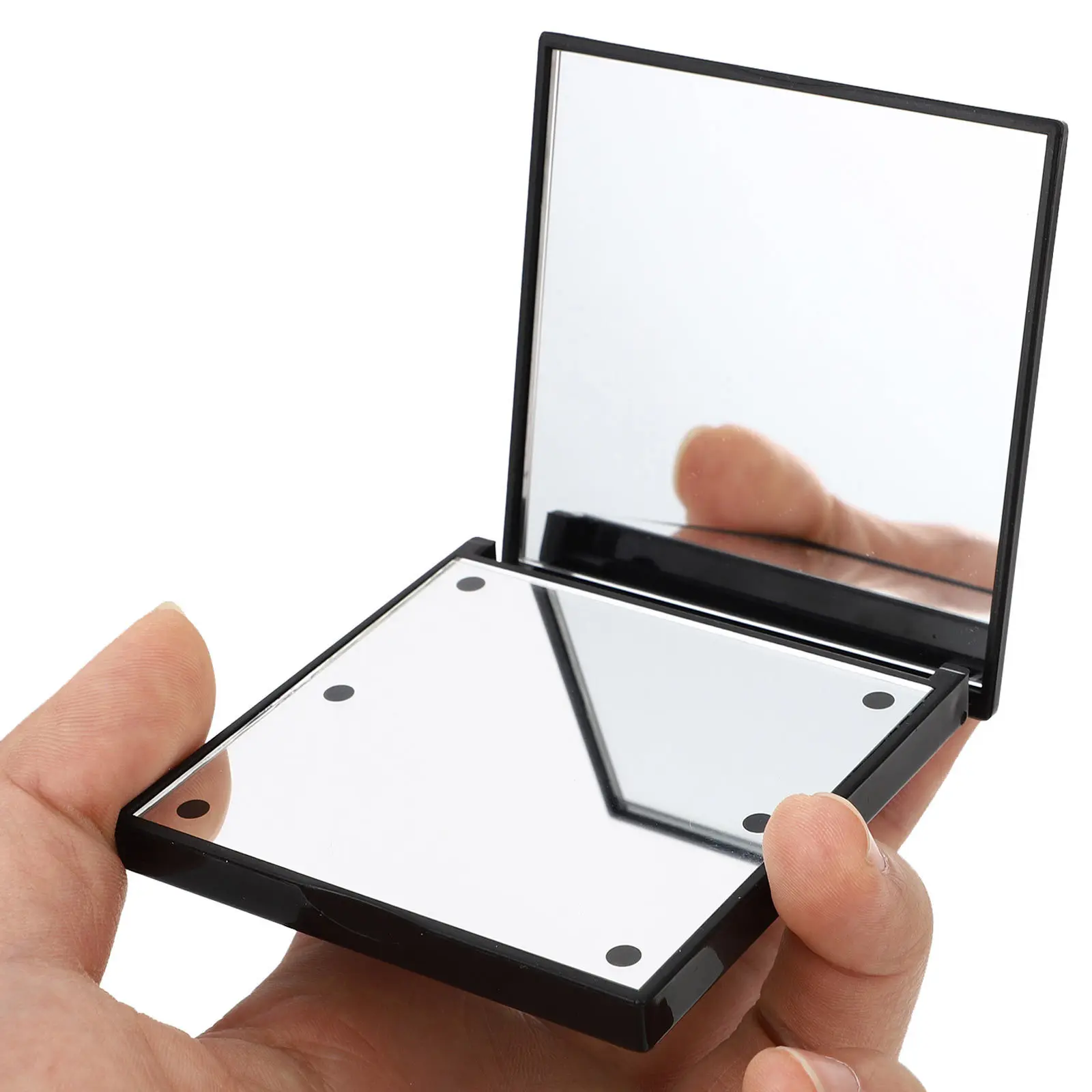 مرآة مكياج LED محمولة قابلة للطي ومصابيح LED محمولة انعكاس اللون الحقيقي للنساء #4