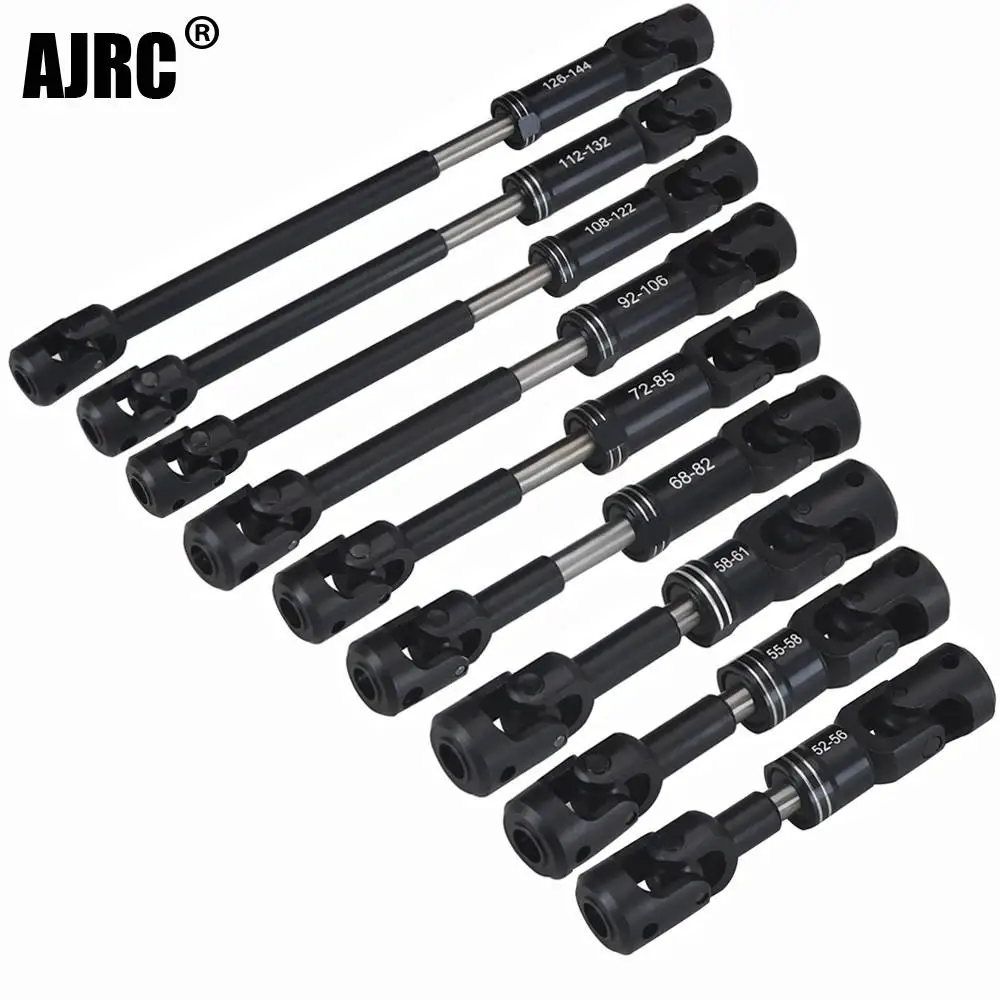 Ajrcเหล็กHeavy-Dutyไดรฟ์เพลา 52 มม.-144 มม.สําหรับ 1/10 RcรถCrawler Axial Scx10 90046 Axi03007 Trx4 Trx6 Redcat Gen8 Rgt Yikong