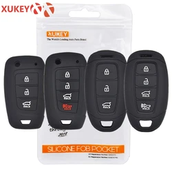 Silicone Car Remote Key Fob Case Cover For Hyundai i30 i35 i40 Kona Azera Elantra Solaris Grandeur Ig Accent Santa Fe 2018 2019