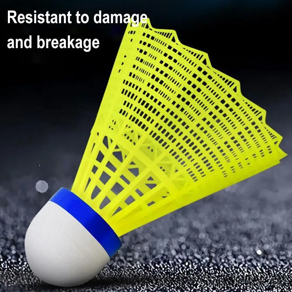 

1PC Yellow/white Badminton Balls Portable Badminton Training Nylon Out Travel Outdoor Products Shuttlecock Supplies Sport G3M4