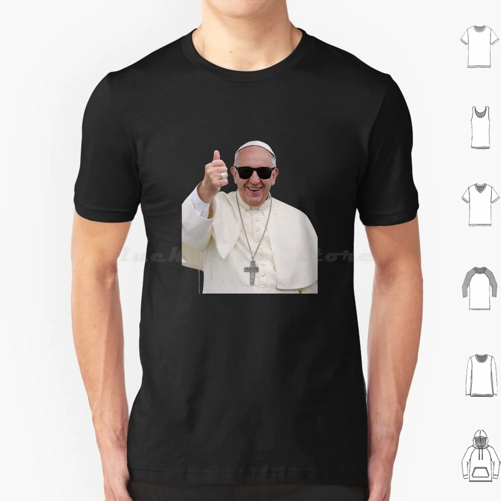 Funny Thumbs Up Pope Francis T Shirt Cotton Men Women DIY Print Pope Catholic Pope Francis Francis Jesus Religion Vatican