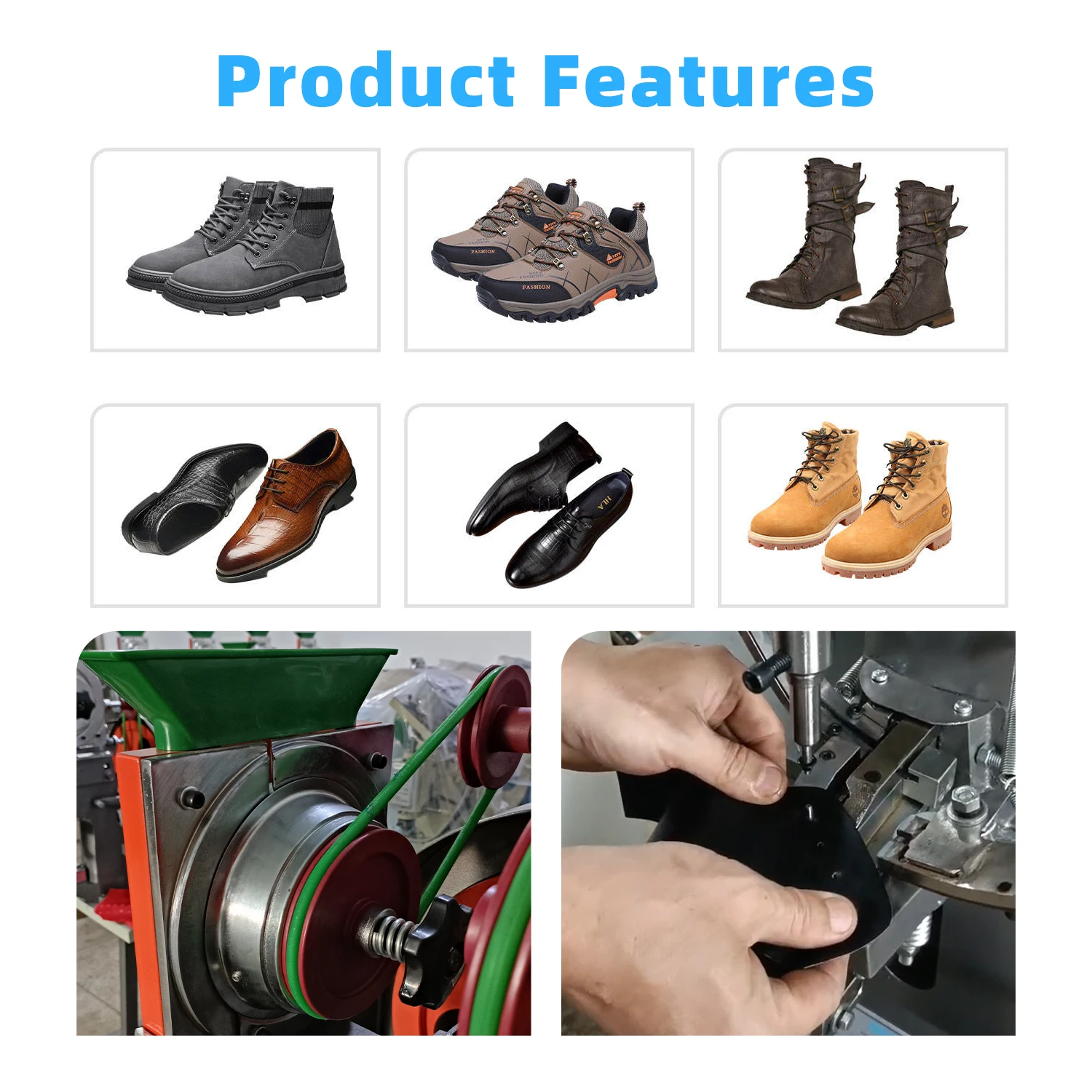 Automatic Eyelet Punching Machine for Six Holes Punching Industrial Shoe Making Eyelet Sewing Hole Processing Machinery