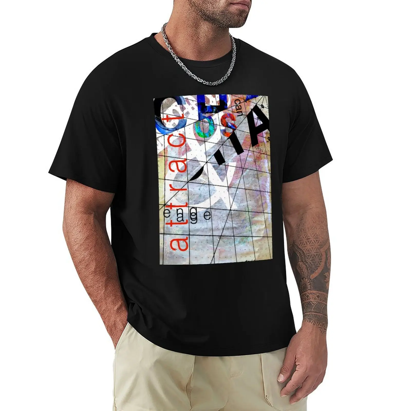 

David Carson Chaos Typography T-Shirt customizeds blue archive mens t shirt
