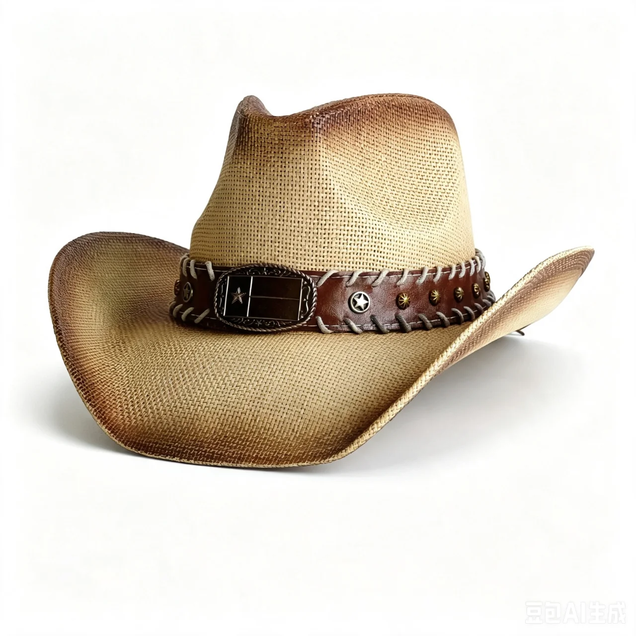 Brown  accessories Straw cowboy Hat plasticity Men women wide Brim Pasture straw hat Western cowboy solid hat cowboy hats