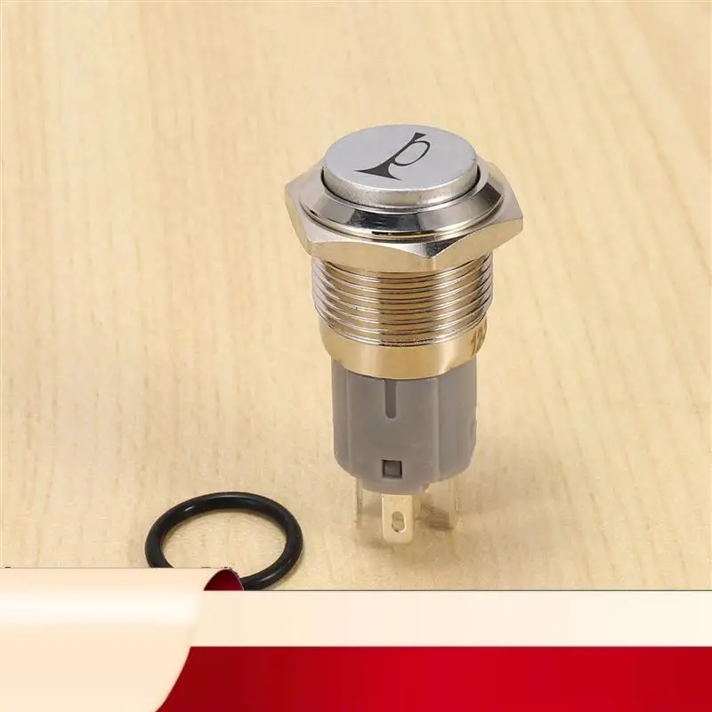 

10X 12V 16Mm Car LED Light Momentary Horn Button Metal Switch Push Button Blue-N32R