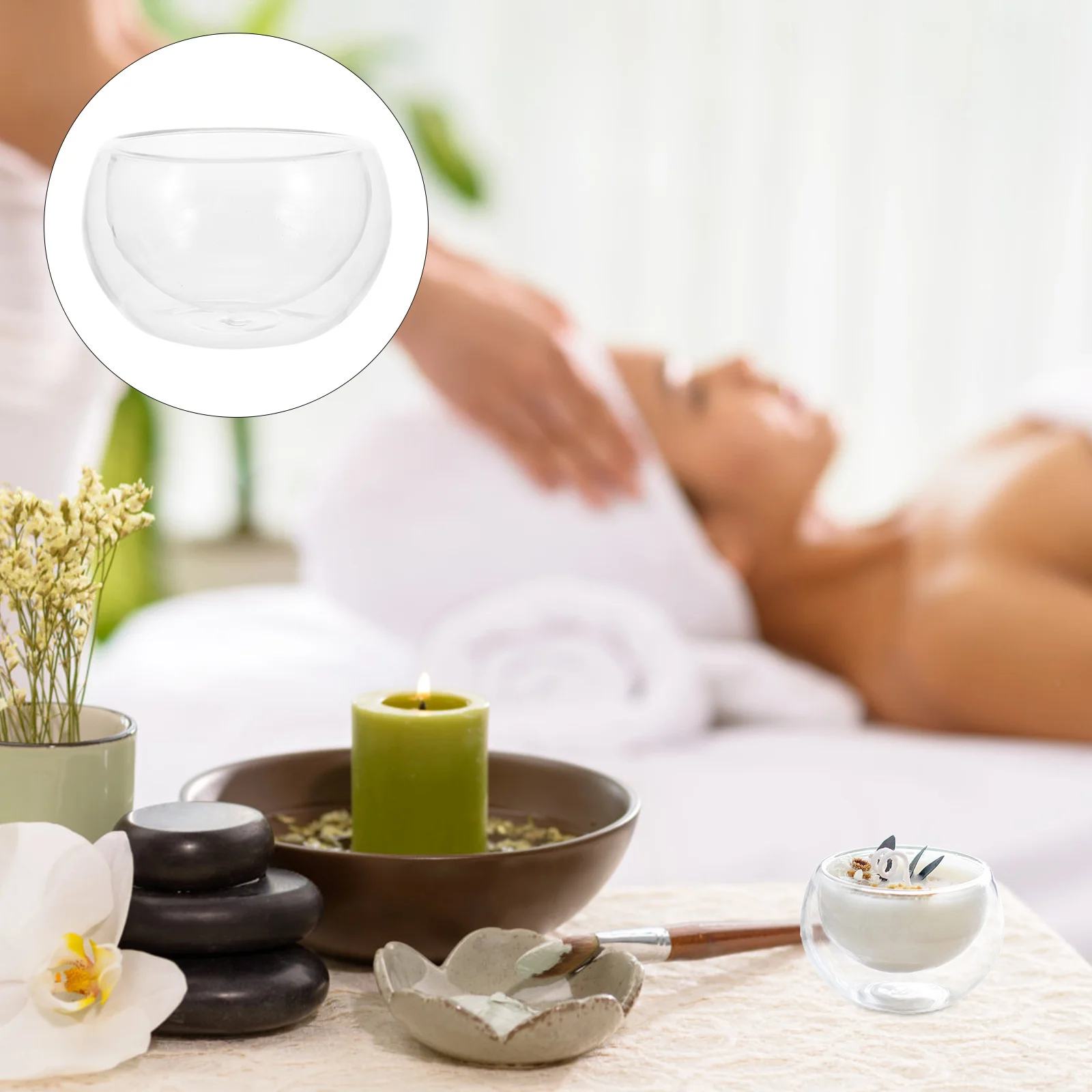 

Heat Resistant Reusable Glass Cup Exquisite Centerpiece for Dinner Glass Cup Exquisite Candleholder