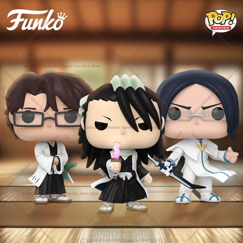 Pop Bleach Aizen Sosuke Ishida Uryu Kuchiki Byakuya Peripheral Figures Ornaments Trendy Toy Collection in Stock Original