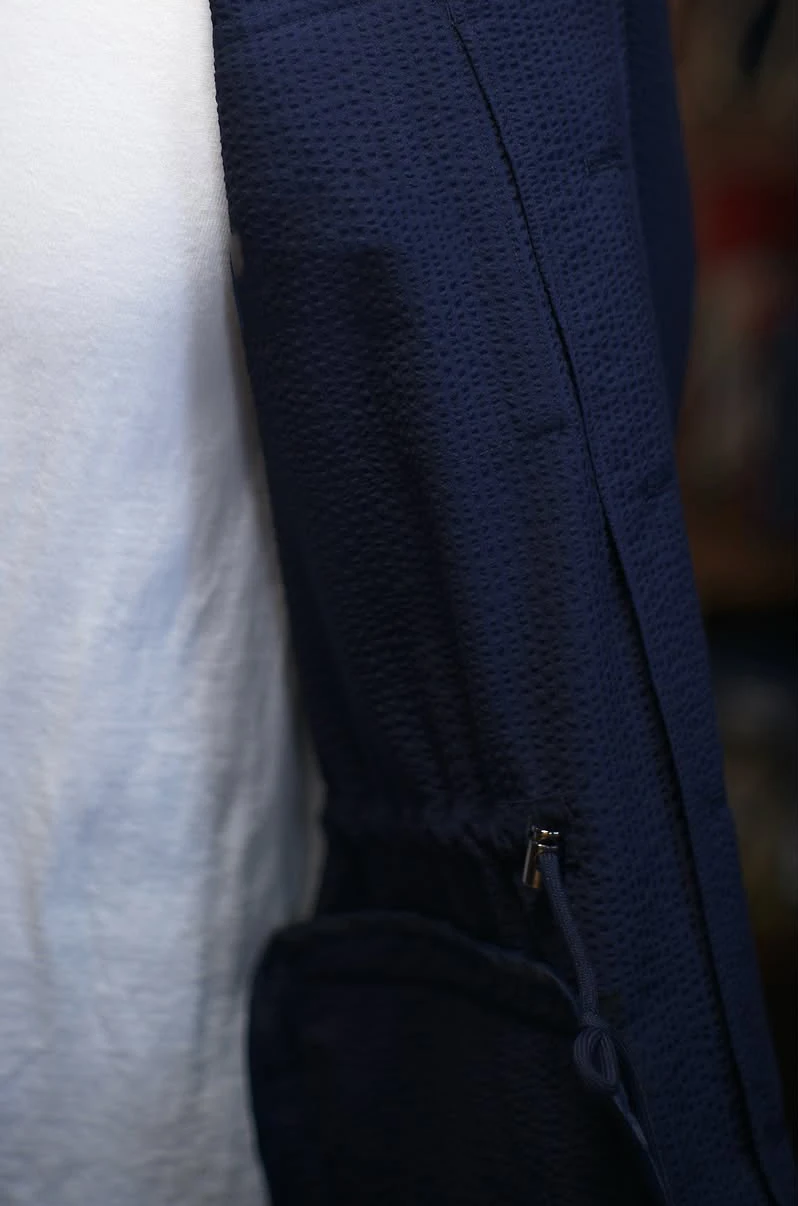 シアサッカー男性スーツオーダーメイド 2 ピーススリムフィットタキシードジャケットコートパンツ新郎結婚式新郎ビジネスウエディングフォーマルカスタマイズ