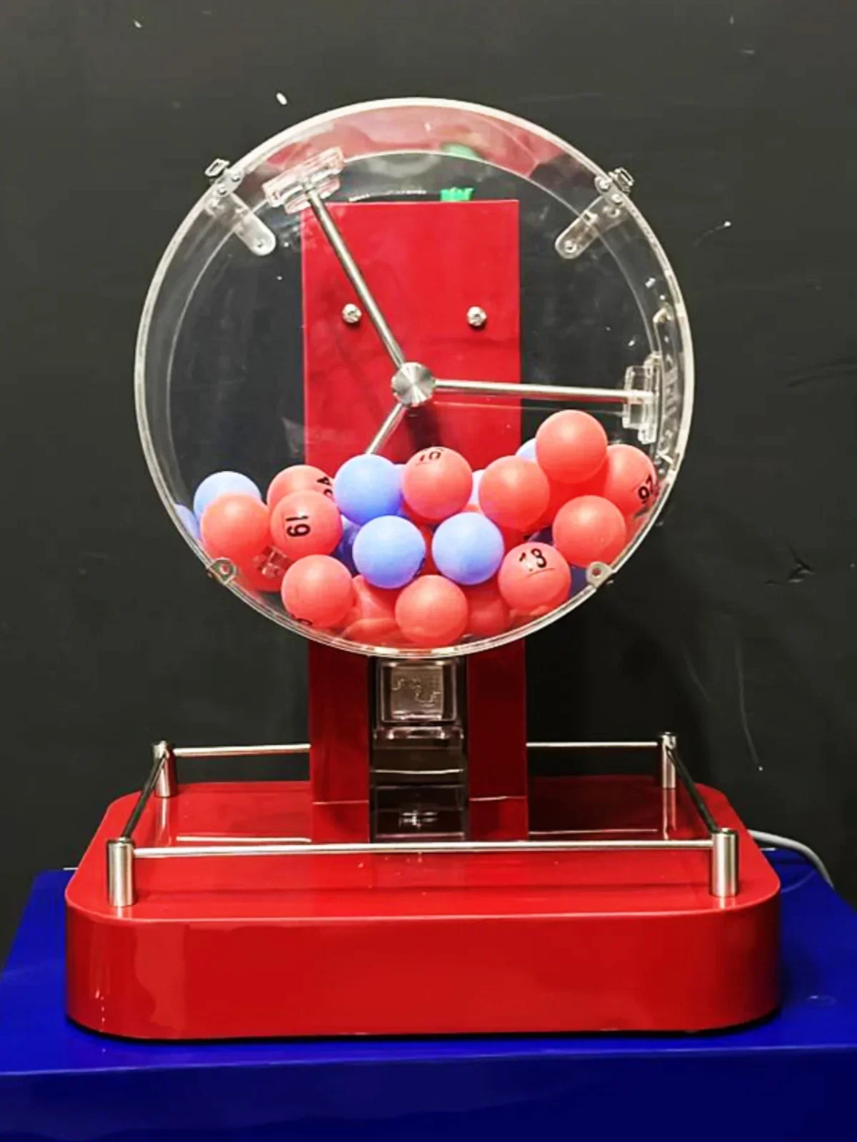 Double-Color Ball Number Selector Table Tennis Lottery Theluckyroller Opening Bidding Lottery Machine Number Shaker