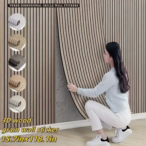 3M New Grille 3D Wall Sticker Background Wall Decoration Wallboard Self-adhesive Waterproof Thickening Partition Wallpaper