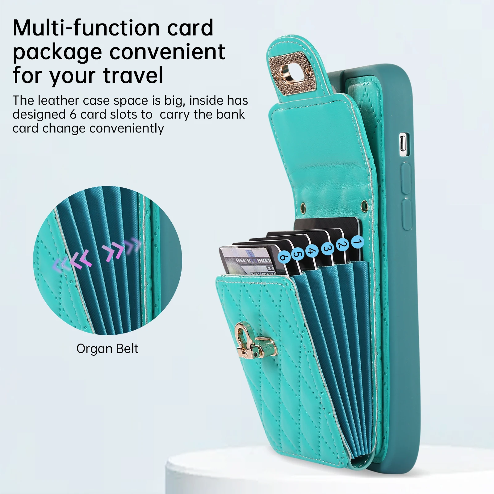 Flip Case Card Holder Phone Case Iphone Vaultskin Victoria Case Chain Strap  Brown IPhone SE 2020/