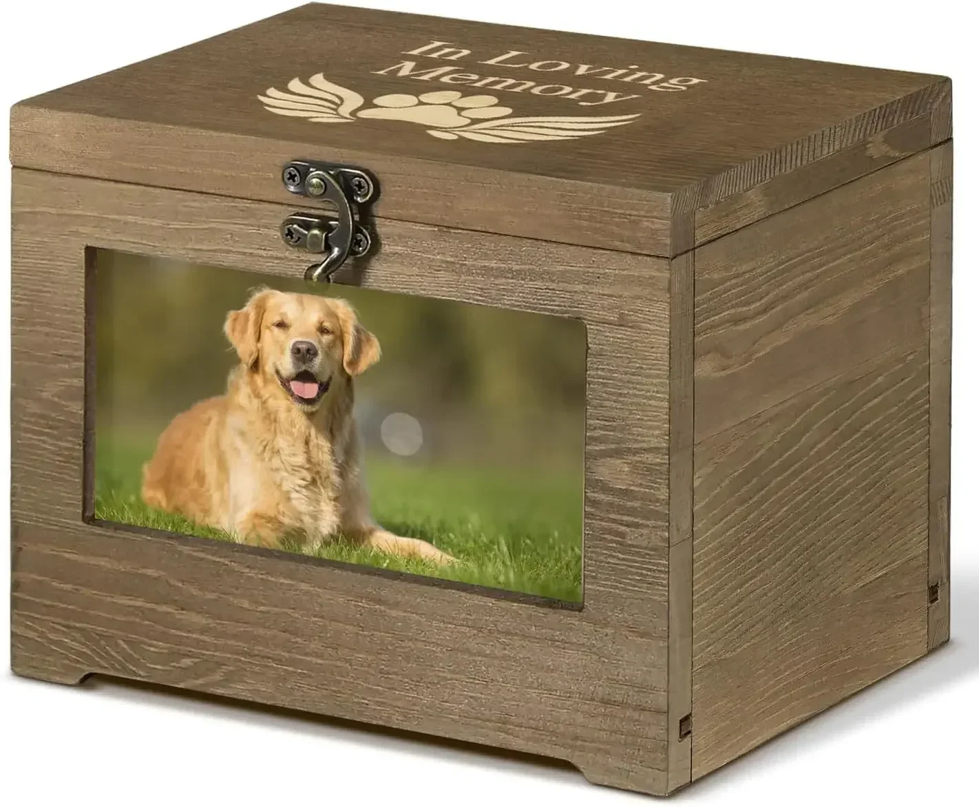 

Wooden Pet Urn Dog Cat Urn With Photo Frame Pet Funeral Supplies Commemorative Cat And Dog Coffin