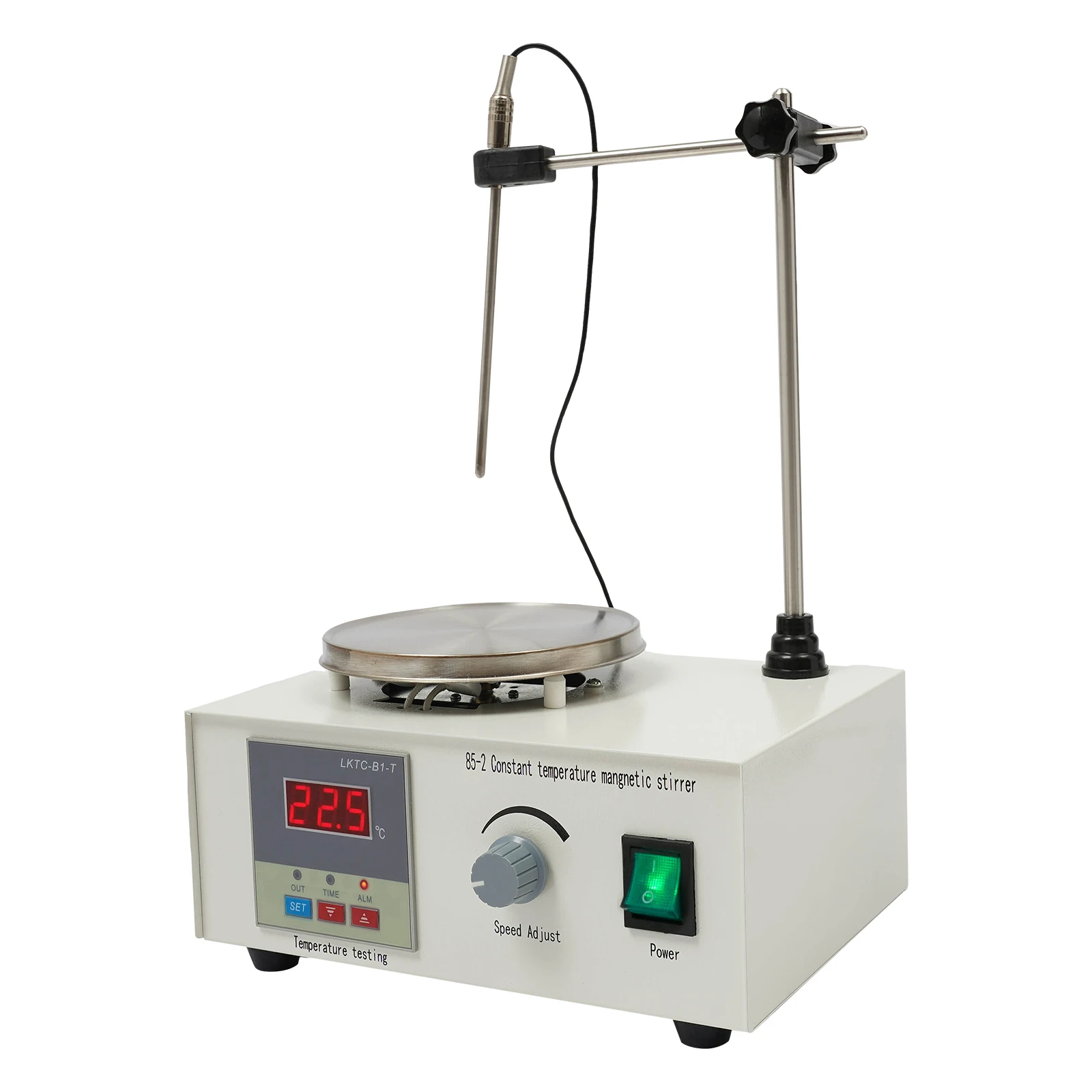 Magnetic Stirrer Machine 250W 0-99℃/32-210.2℉ 0-2000rpm Step-less Adjustable Speed Magnetic Stirrer for Research Institutes