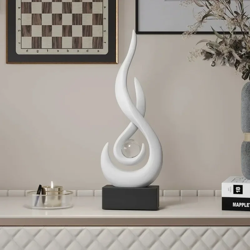 Abstract ceramic home decor close up