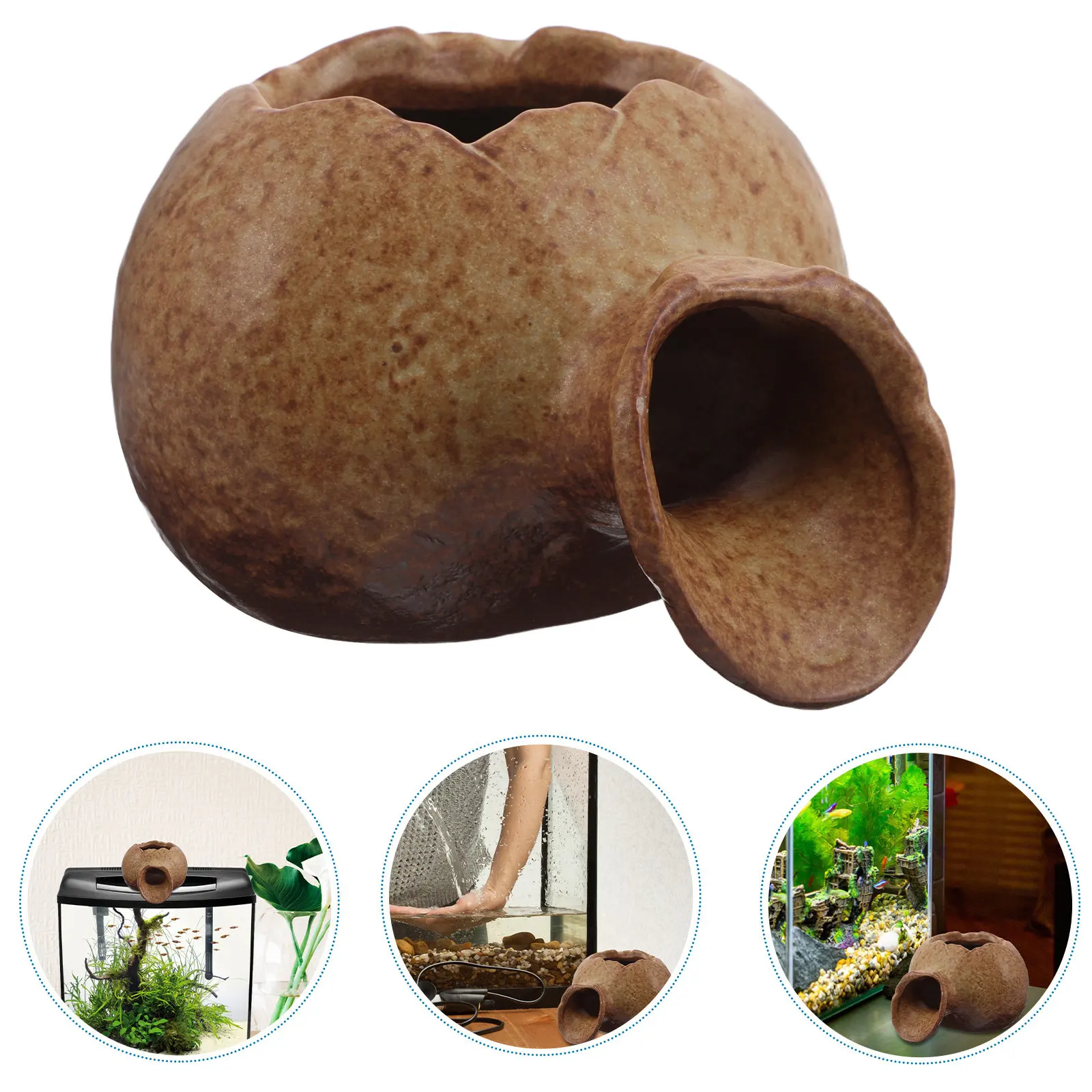 

Ceramic Jar Waterfall Bubbling Recirculating Outdoor Garden Decor Terracotta Pot Indoor Desk Summer Lotus Pond Fountain Feature