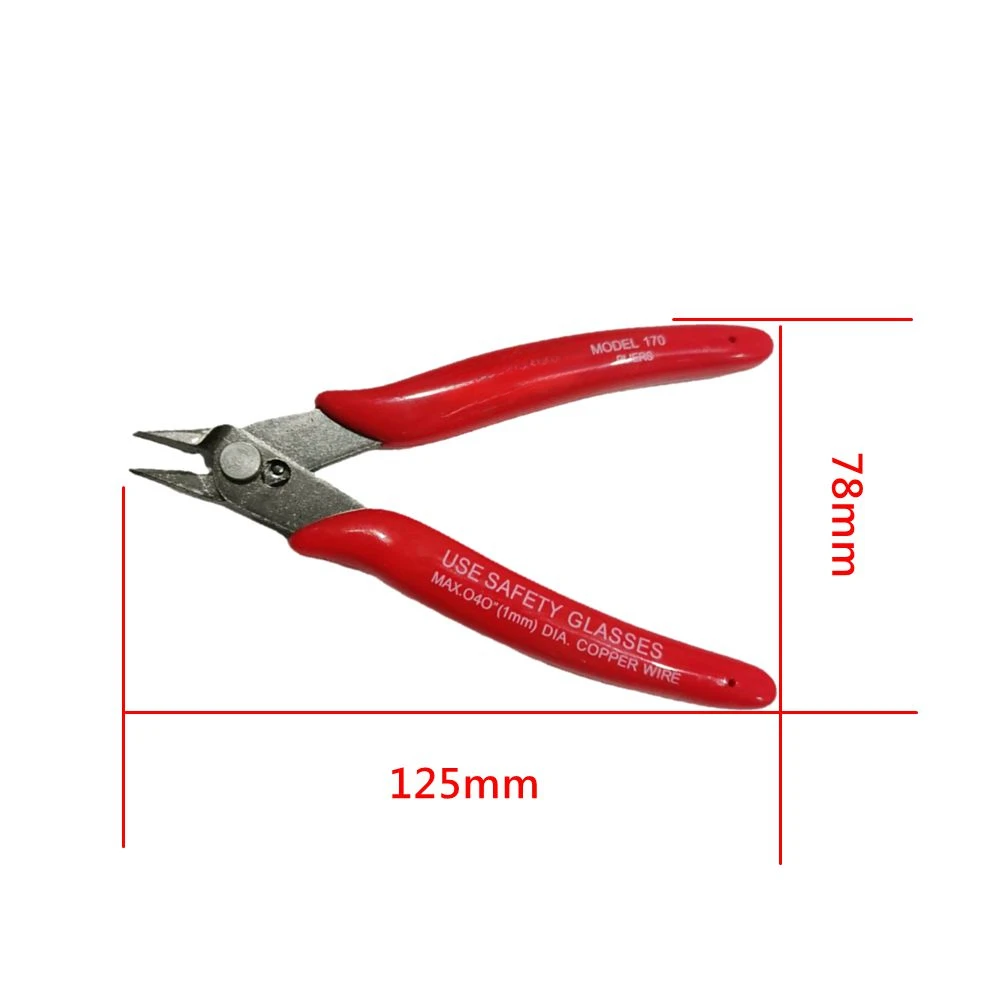 5 inch Red Electrical Wire Cable Cutters Cutting Side Snips Flush Pliers Nipper Hand Tools