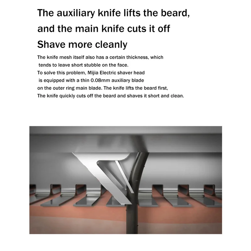 2X S300 Electric Razor Replacement Cutter Head For Xiaomi Mijia S300 S500 S500C Electric Razor Cutter Head-A54Q