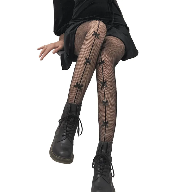 Frauen JK Mädchen Nette Bowknot Strumpfhosen Lolita Strumpfhosen Sexy Spitze Mesh Fishnet Oberschenkel Hohe Strümpfe Club Party Cosplay Kawaii Strumpfwaren – Detail 17