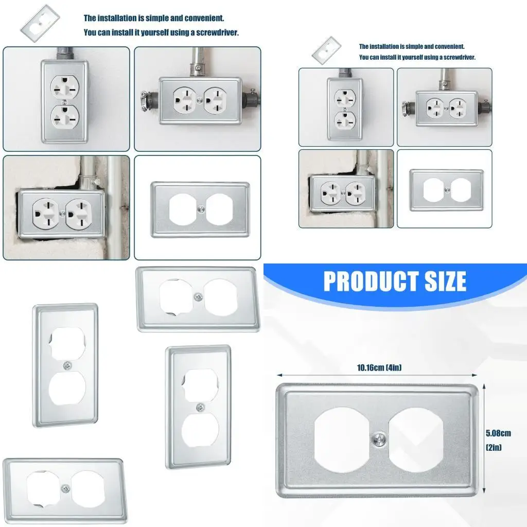 

652f 4pcs Электрическая плита настенная пластина настенная пластина Стеновая панель выключает расходной крышку на выходе из