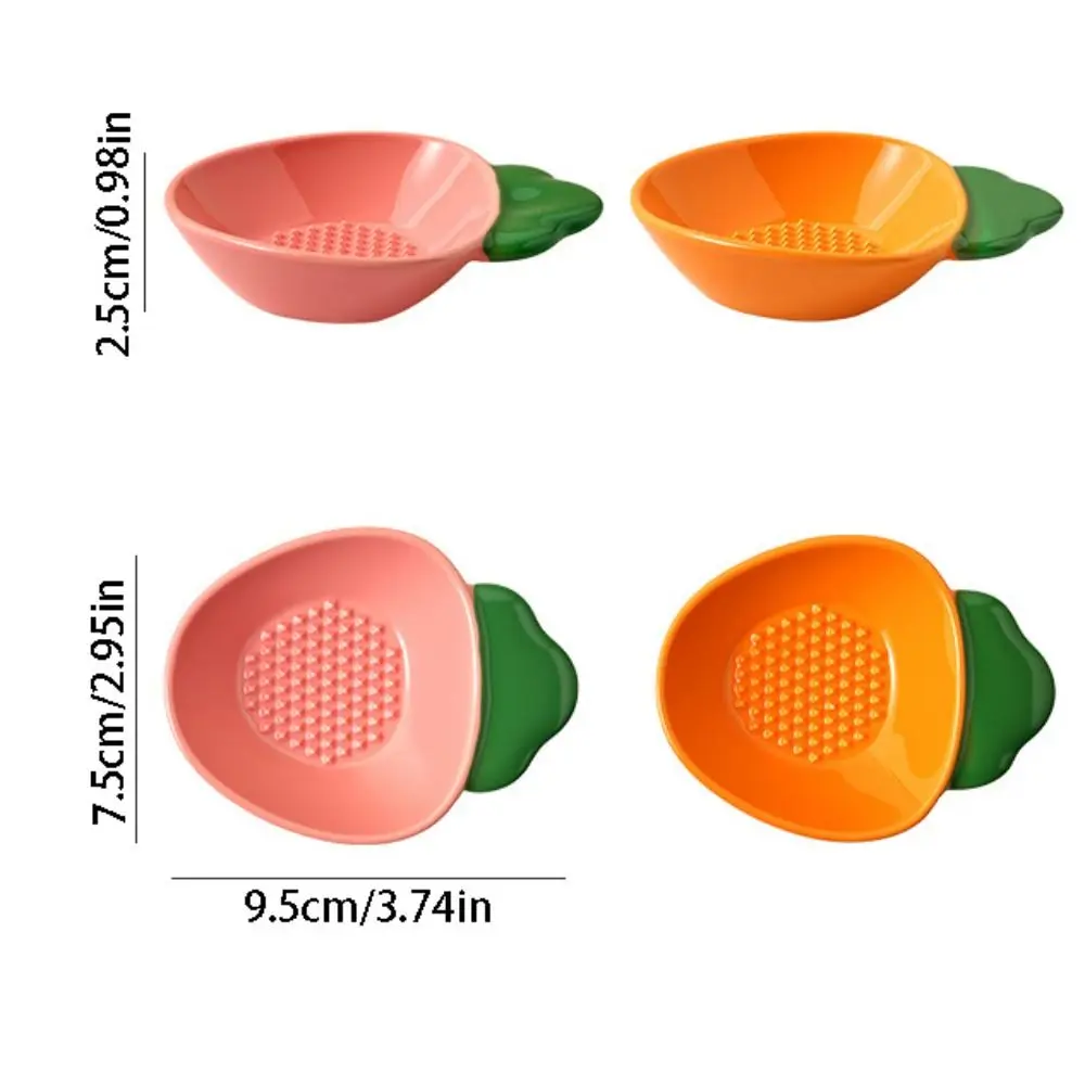 Ceramic Garlic Ginger Grater 2-in-1 Non-Slip Hand Garlic Ginger Masher Easy To Clean Carrot Garlic Paste Grinding Tray Household