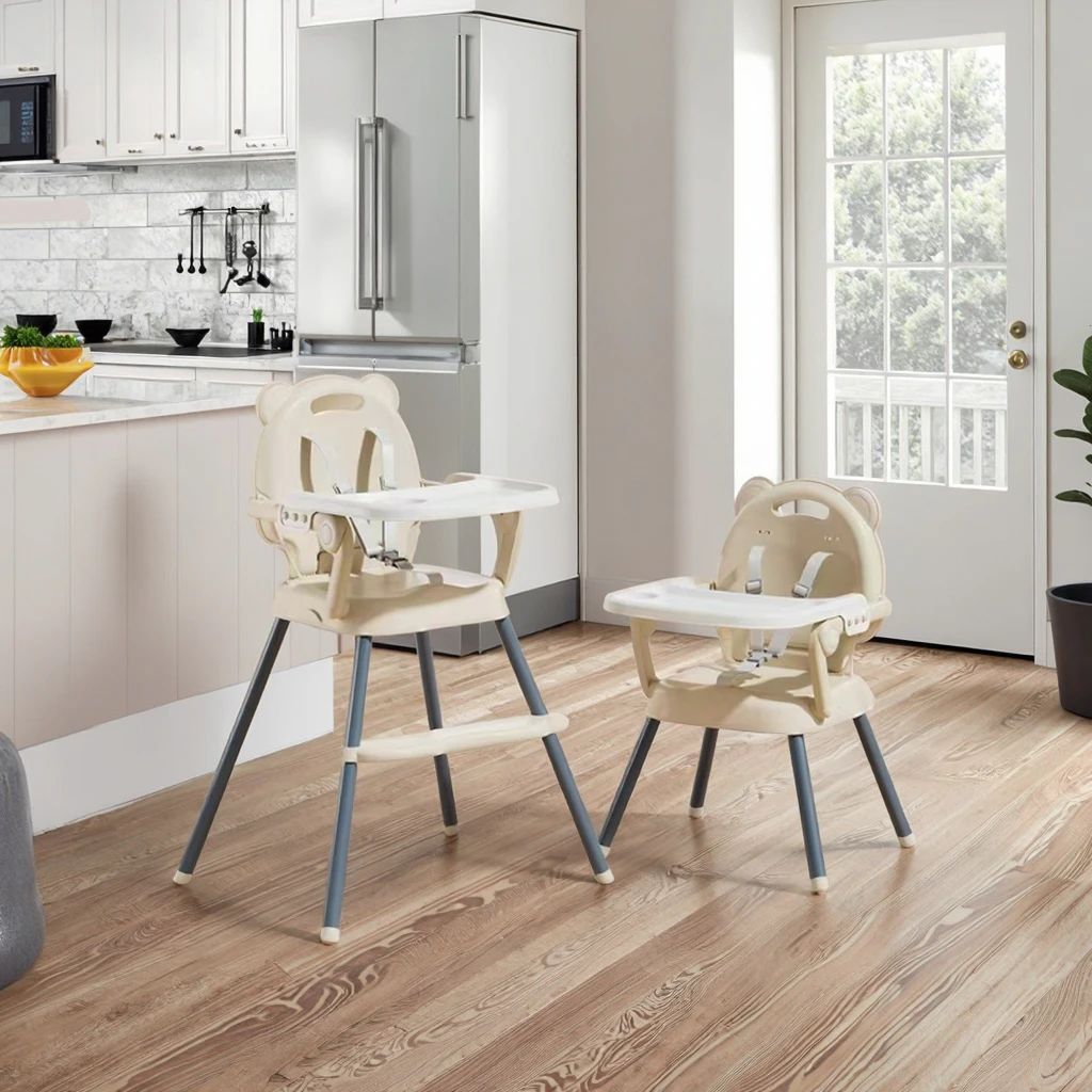 

Детский обеденный стул с ремнем безопасности, регулируемый складной детский стульчик для кормления ребенка, стульчик для кормления детей