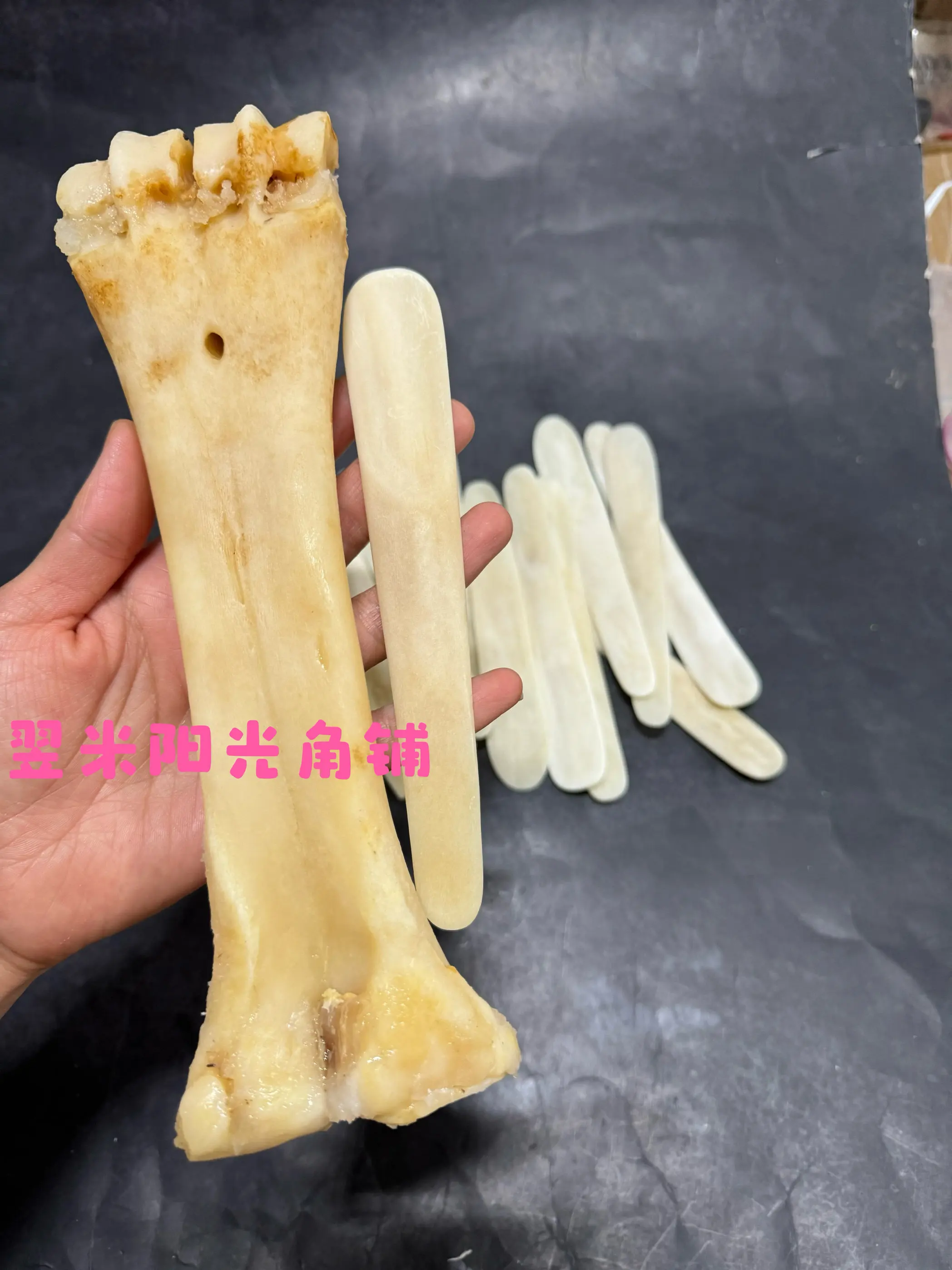 Cattle Bone Dumpling Filling Scoop Decoration Display DIY Slicer Specimens 16cm DIY