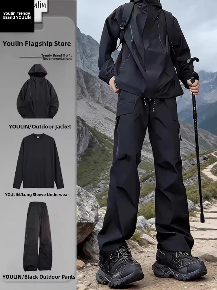 

American Sle Tee-in-One Men's Outdoor Jaet Set Windproof Waterproof Breathable Spring Autumn Workwear Coat Faionable ...