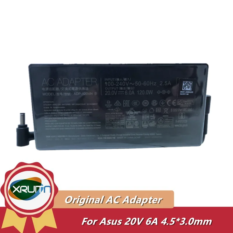 

Original ADP-120VH B 20V 6A 120W 4.5x3.0mm A17-120P2A Slim AC Adapter For ASUS Laptop Power Supply Charger PA-1121-22