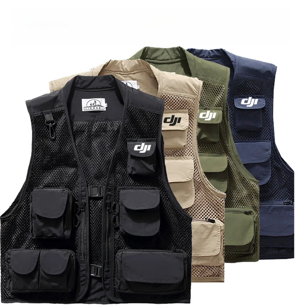  Agricultural Drone Pilot Work Vest Multi-Pocket Eco-Workwear Drone Photography Vest Jacket for Youth All Seasons