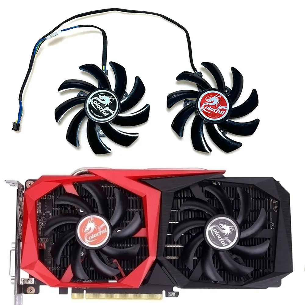 

NEW 85MM 4PIN GTX 1050、1060 GPU FAN，For Colorful GTX 1060、1050TI、1050、Colorful RTX 2060、2060S、2070 Video card cooling fan