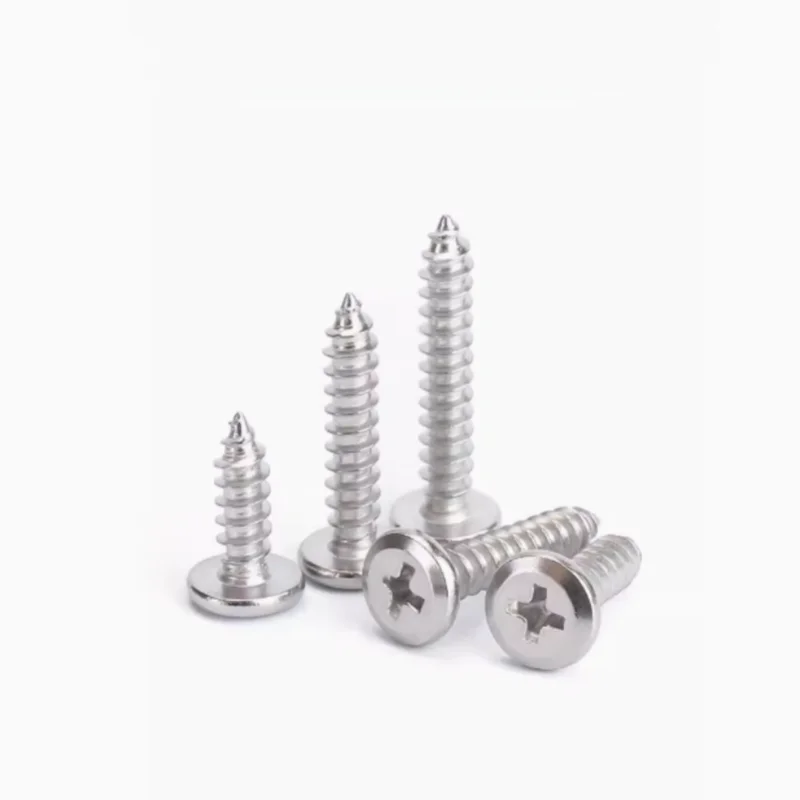 

304 stainless steel bevelled cross furniture diagonal large flat head screws Round head flat head self-tapping screws M3-M8