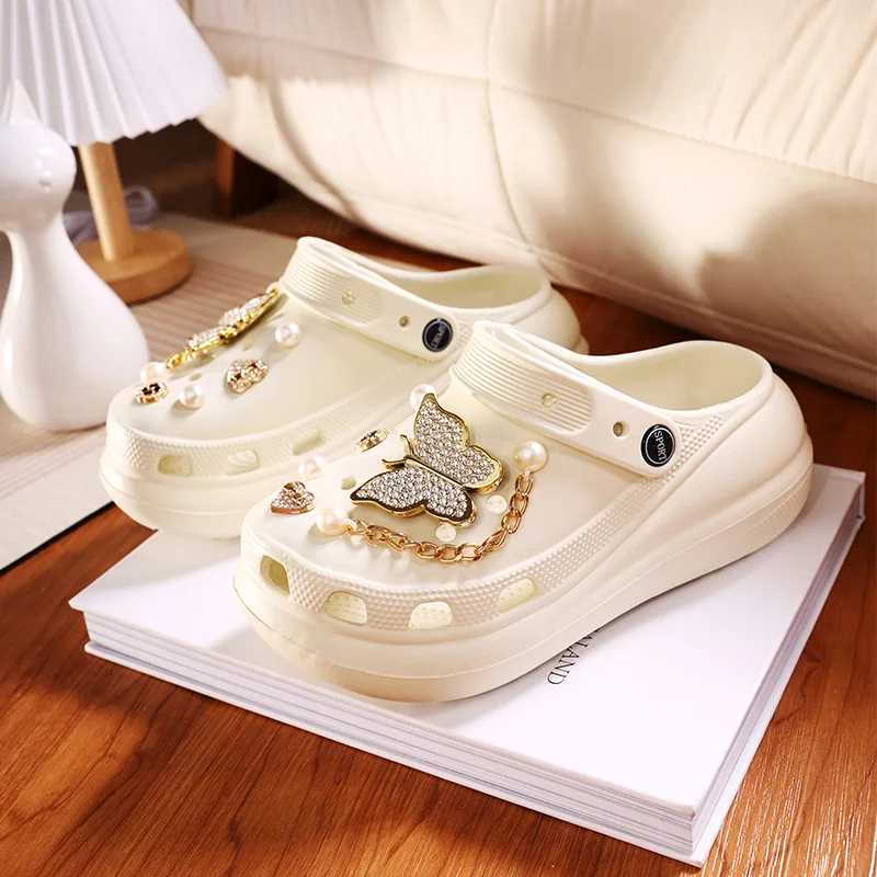 

Женские летние сандалии из ЭВА, удобная дышащая пляжная обувь без шнуровки на толстой подошве, модная