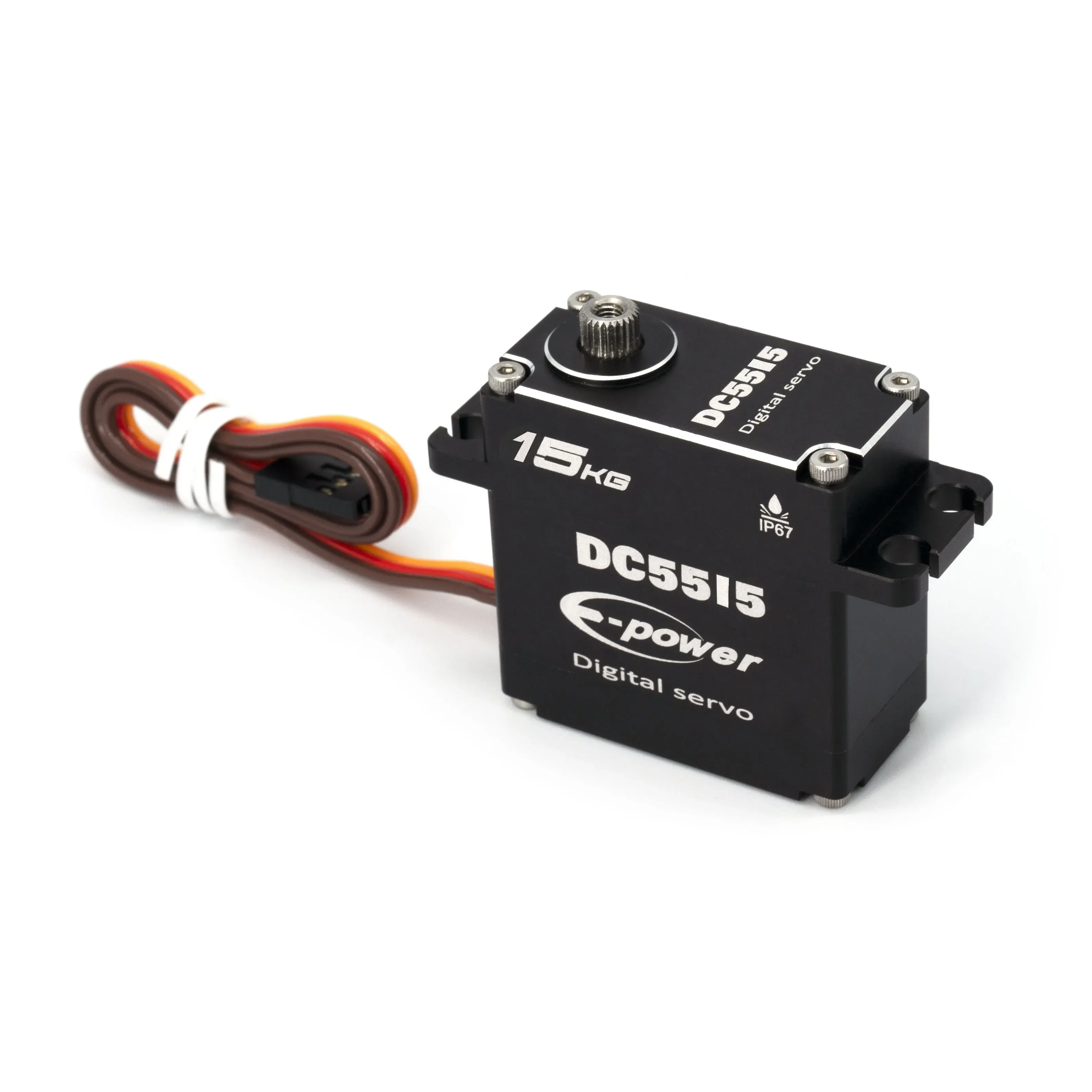 Servo Waterpoof D5515 180 ° 270 °   360 °   Caixa de alumínio transmissão de aço inoxidável alto torque para 1/6 1/8 1/10 1/12 rc carro diy