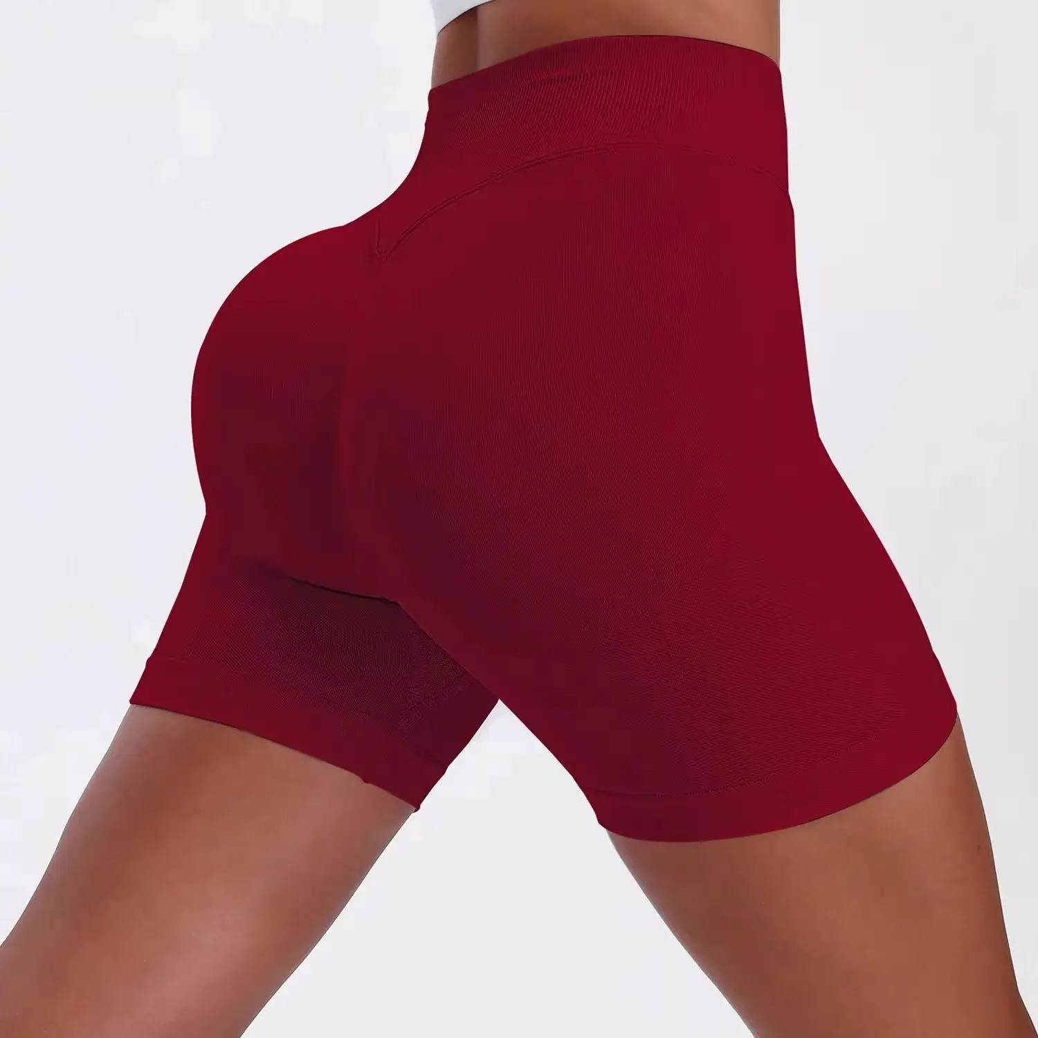 Summer High-Waist Women's Yoga Shorts Breathable Fitness Shorts Butt Lift Sports Running Cycling Push-Up Workout Gym Shorts