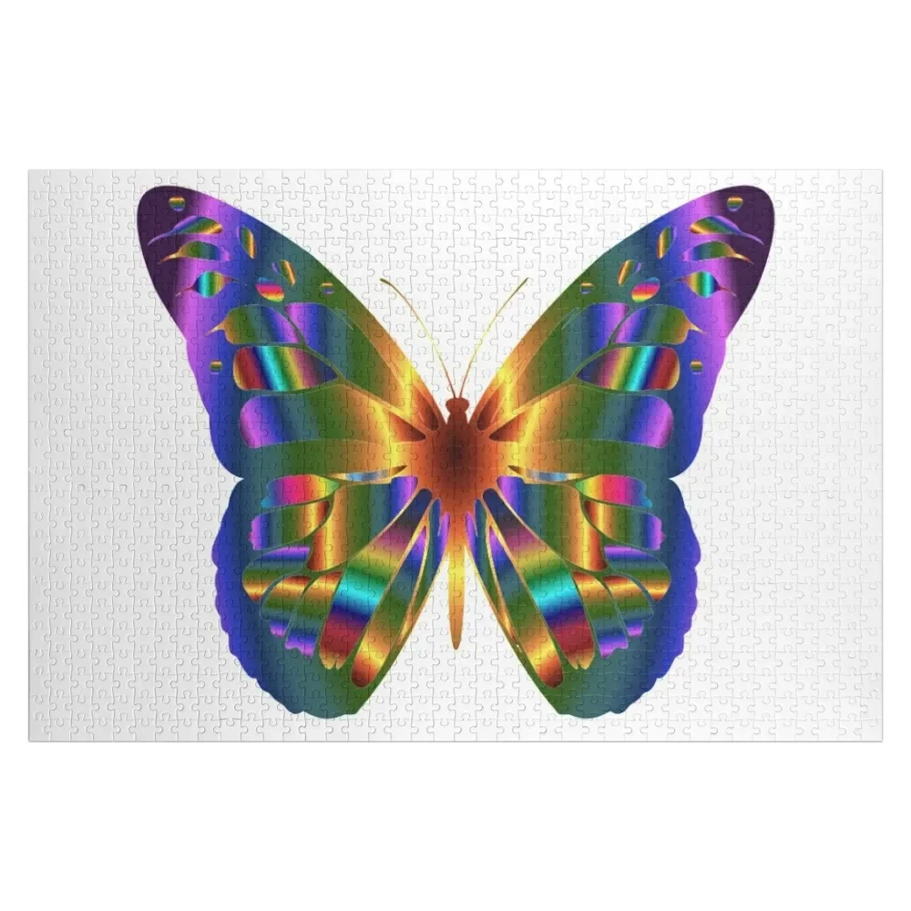 Butterfly Hologram Jigsaw Puzzle Personalized Wooden Name Adult Wooden Christmas Gifts Puzzle