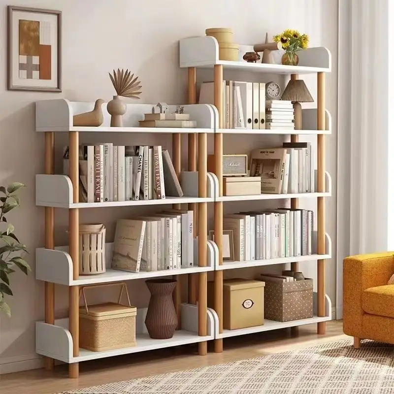 Simple Floor Standing Bookshelf Storage Rack Living Room Multi-level Book Storage Rack Display Rack Children\'s Home Bookcase