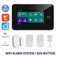 GSM WIFI Alarm System Home Wireless Security Burglar Alarm Kit Door Open Motion Sensor Smart Life Tuya App Control Suit Alexa