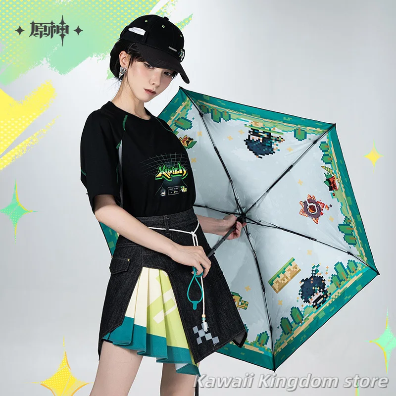 

Game Mihoyo Genshin Impact Figures Kinich Umbrella Cosplay Anime Accessory Role Play Cartoon Cute Parasol Gift