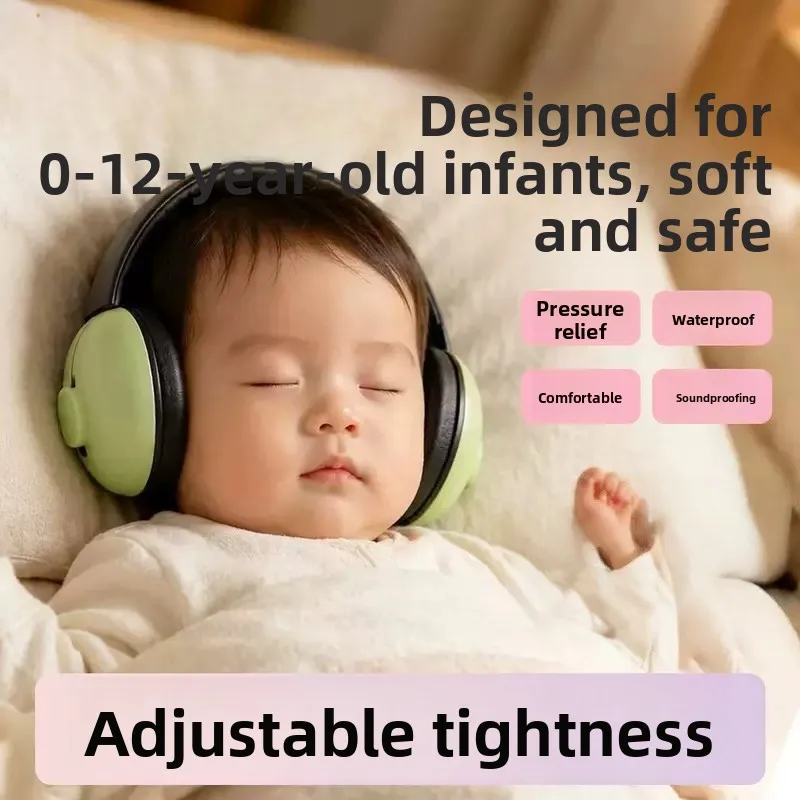protege-oreilles-anti-bruit-pour-bebe-avec-bandeau-reglable-pour-dormir-en-avion-reduction-du-bruit-bouchons-d'oreilles-en-plastique-doux-et-confortables