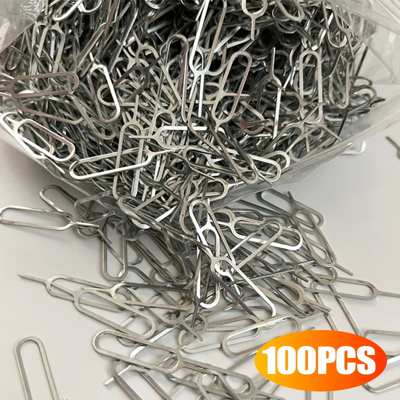 1/100PCS SIM Card Removal Needle Pins Pry Eject Sim Card Tray Open Needle Pin For iPhone Samsung Xiaomi Redmi SD Card Tool Kit