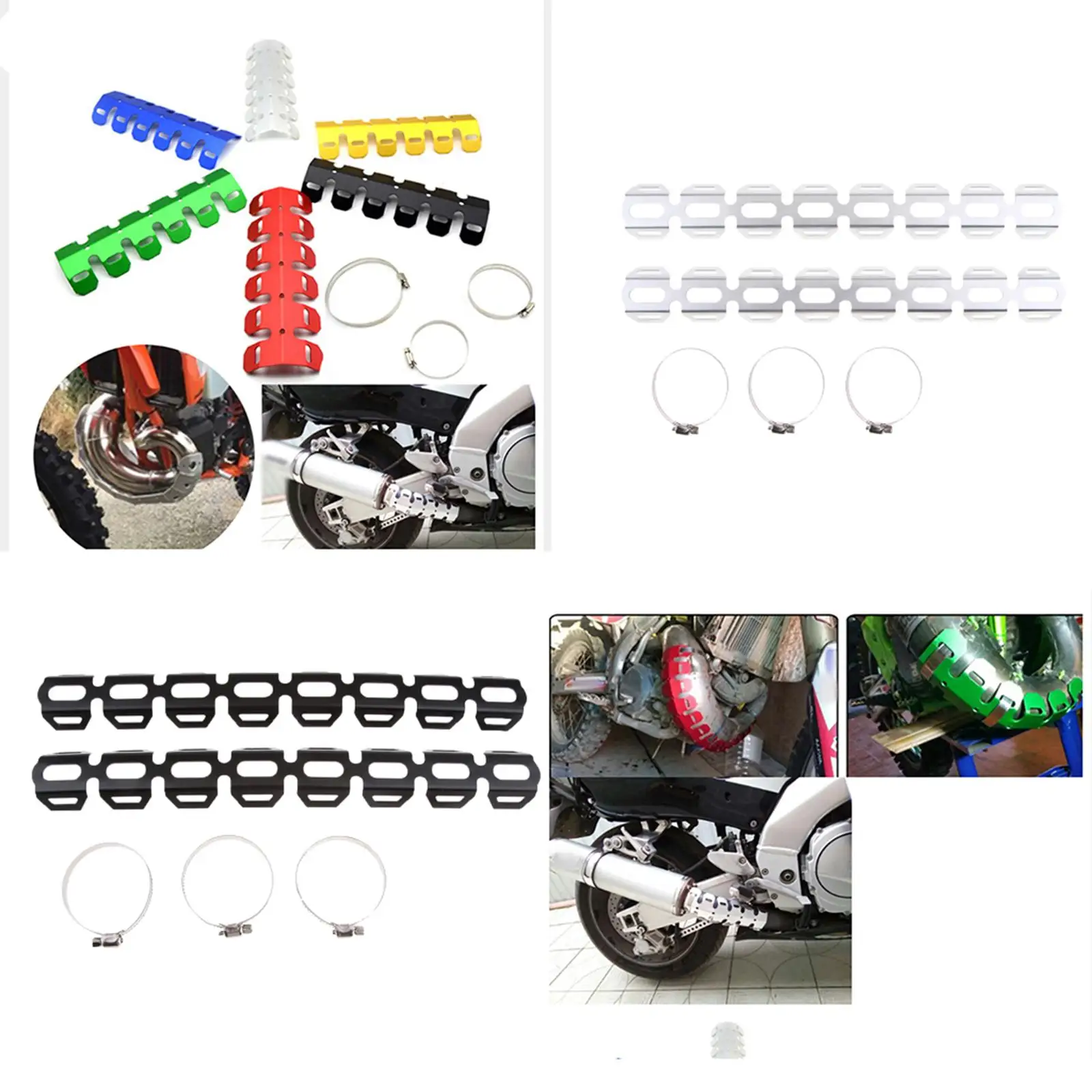 

Thermal Exhaust Heat Shield Wrap Muffler Pipe Protector for Motorcycle Leg Protection Decoration