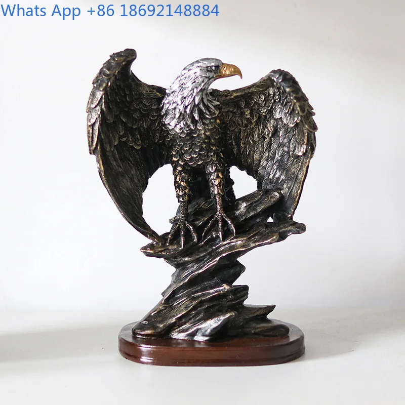 Simulated Eagle Eagle Ornament Light Luxury Wine Cabinet Home Study Desktop Office Dapeng Wings American Decoration