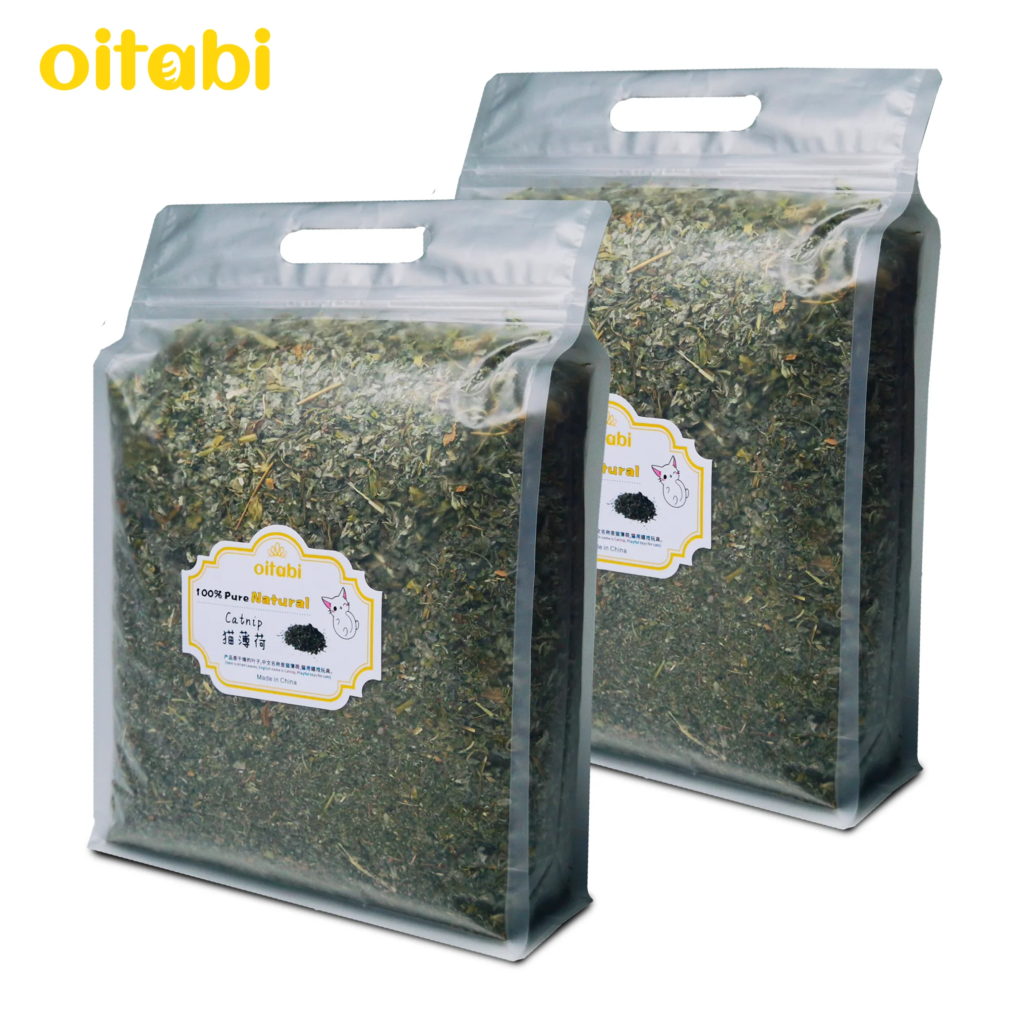 

Oitabi 1000g Pet Natural Catnip for Cats, Premium Catnip Leaf - Potent Catnip Refill for Mice, Fish, Banana & Kicker Toys