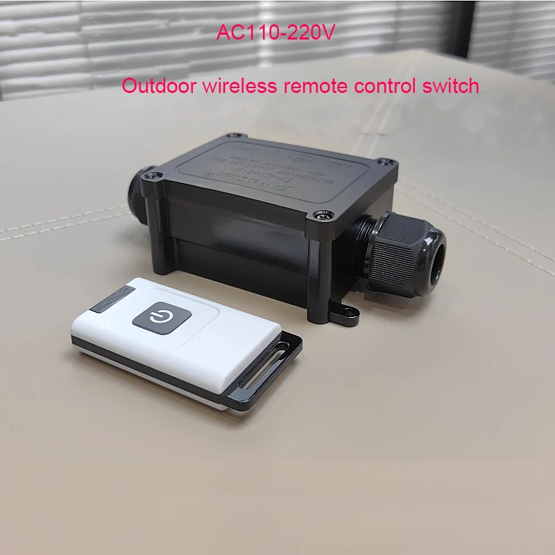 

RF 433mhz AC110V 120V 220V 30A Relay 1 Channel Water Pump Remote Control Switch Lighting Motor Outdoor waterproofing
