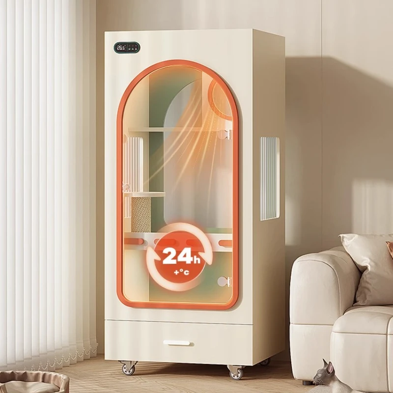 

The thermostatic cat villa does not occupy a smart cat cabinet