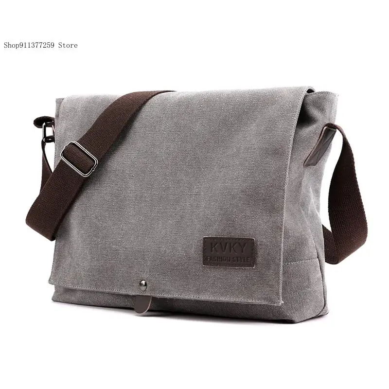 Man Canvas Travel Crossbody Satchels Business Handbags Men's Shoulder High Quality Male Messenger Bag