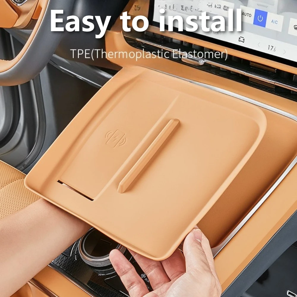 For Geely Starray EM-i Wireless Charging Panel Silicone Pad Waterproof Dustproof Anti-slip Easy Clean Car Interior Accessories 2