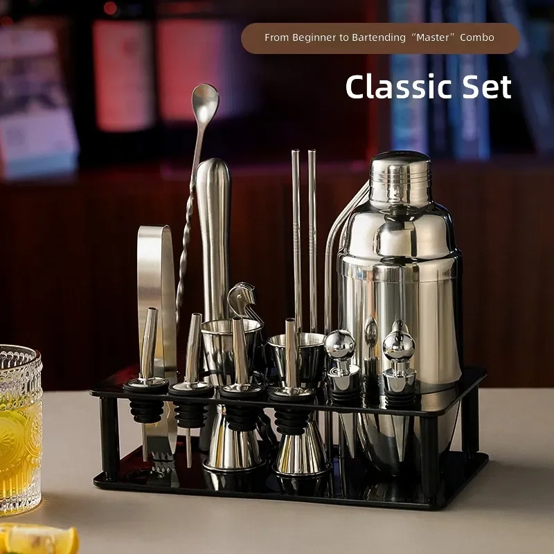 for Stainless Steel Bartender Set Snow Cup Hand Shaker Pot Tavern Shaker Bar Fancy Bartending Tool Basics