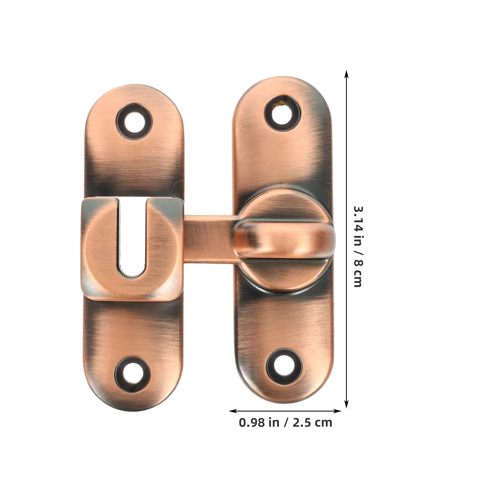 مجموعة واحدة من مزلاج الباب المتين شديد التحمل من الفولاذ المقاوم للصدأ قفل منزلق لمختلف المشاهد قفل مزلاج باب المنزل #2